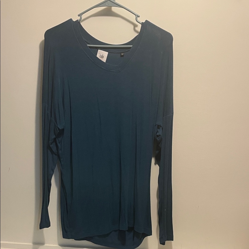 CAbi Teal Long Sleeve Top